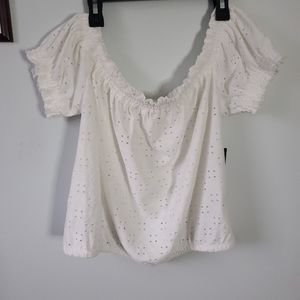 NWT Ardene Eyelet Top